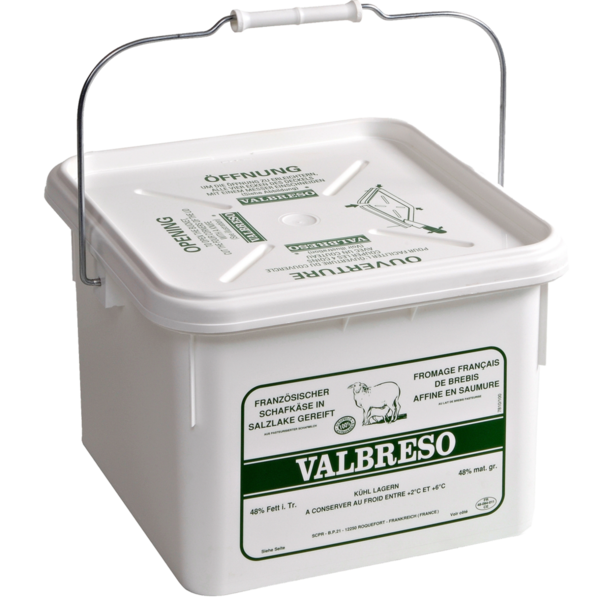 Schafkäse Valbreso 48% Fett i. Tr., ca. 8-kg-Eimer