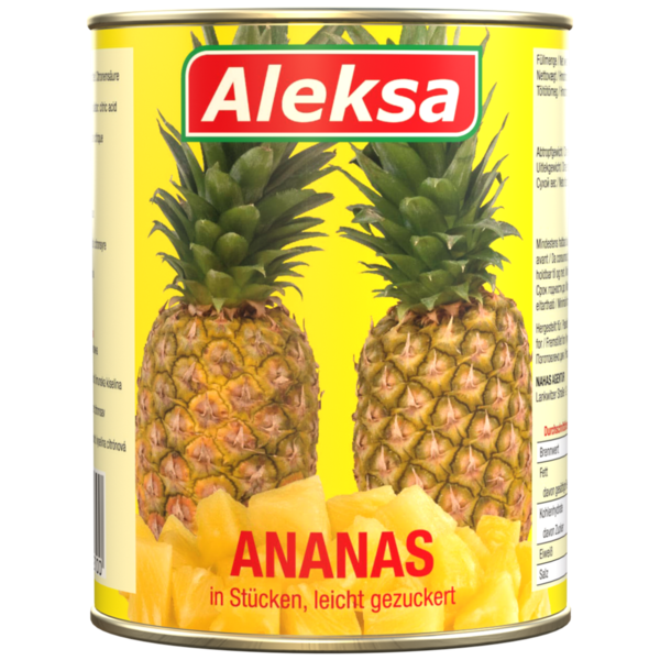 Ananas Stücke  Aleksa 3100ml