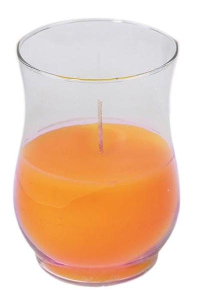 Partyglas Windlicht orange klar
